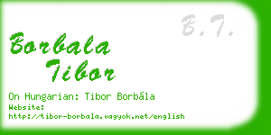 borbala tibor business card